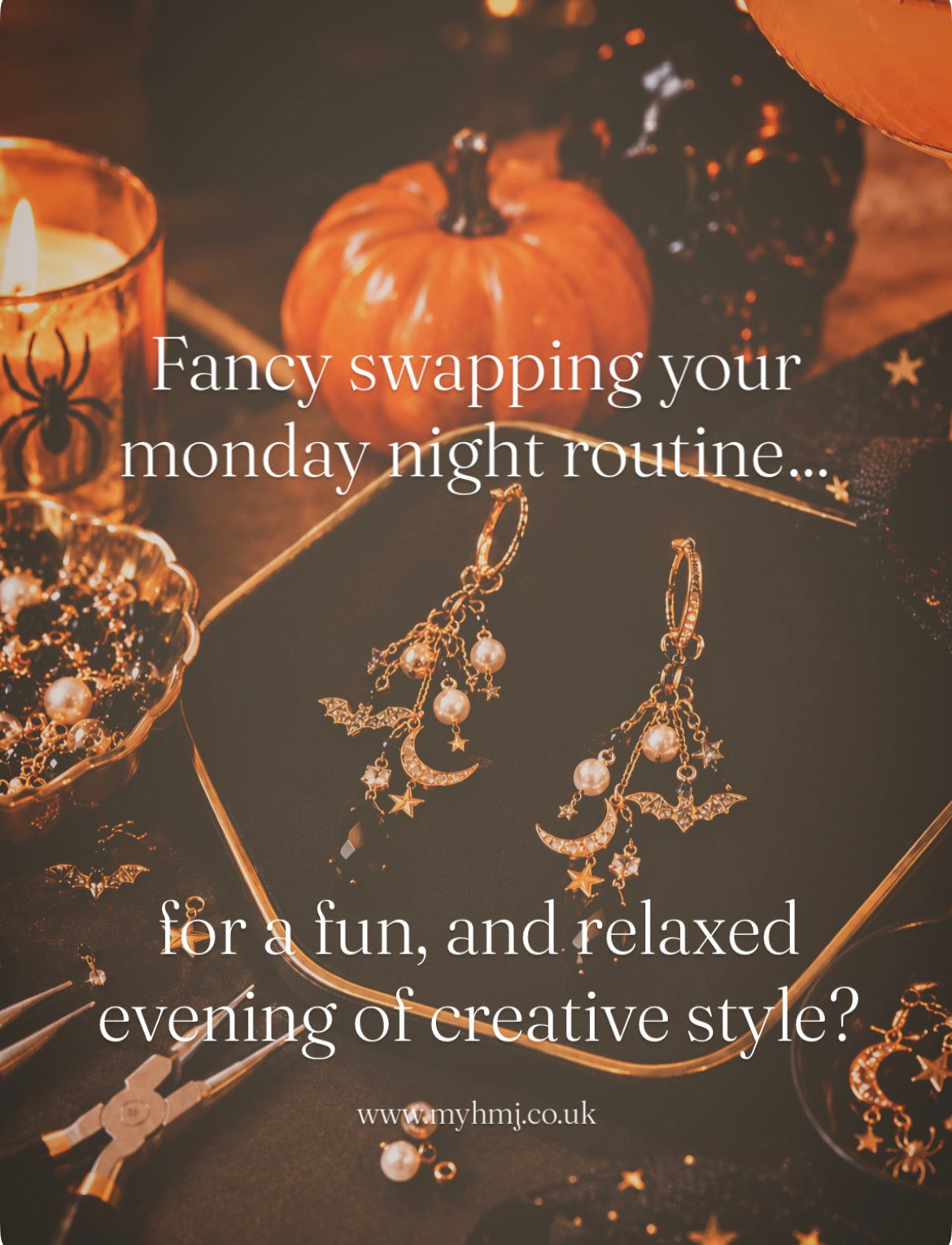 Halloween Gothic Glam Earrings Workshop