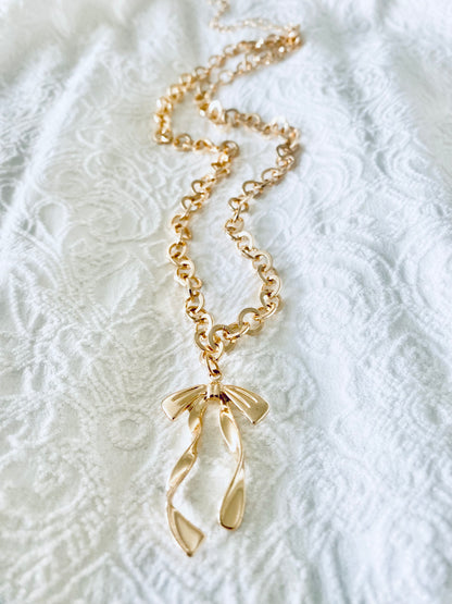 Bow Charm Necklace