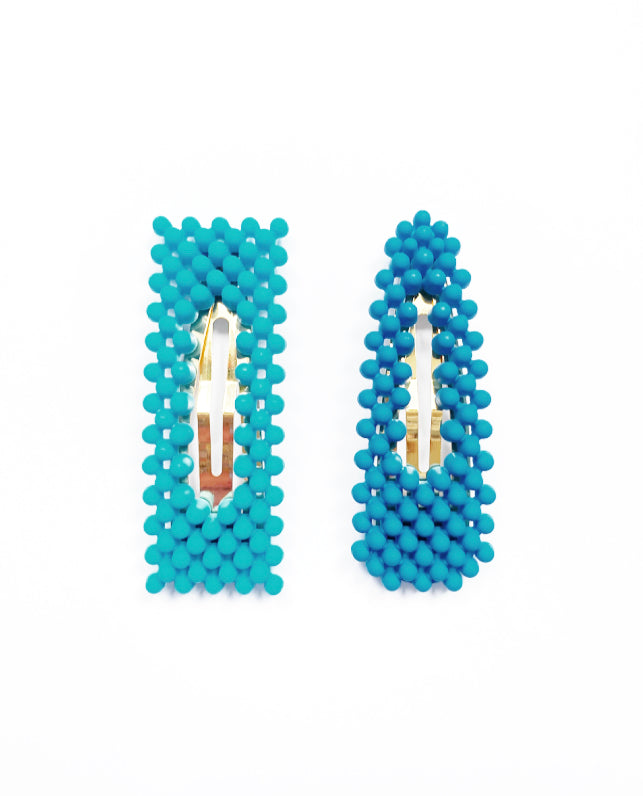 Bubble Blue Hair Clips Set - High Maintenance Jewellery