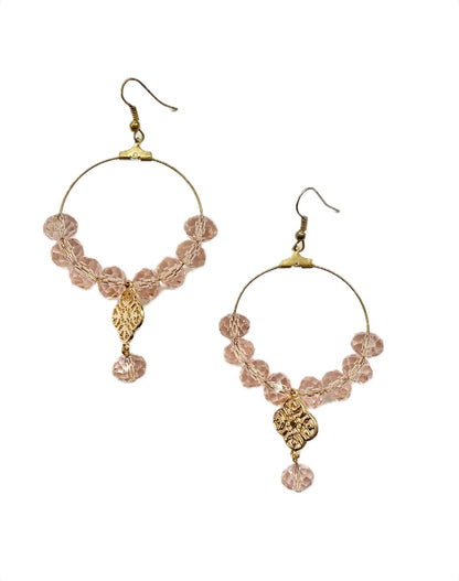 Blush Pink Hoop Earrings