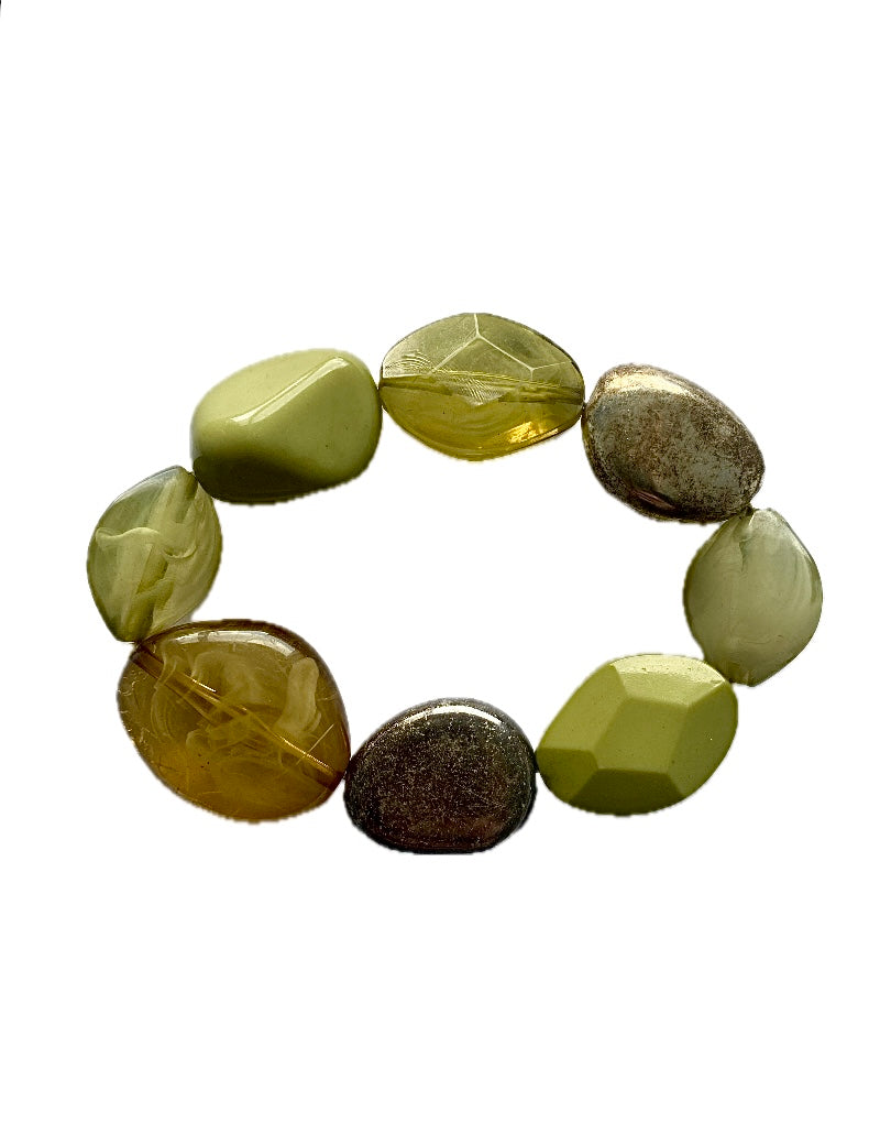 Green Tones Stone Beaded Bracelet