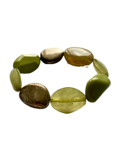 Green Tones Stone Beaded Bracelet