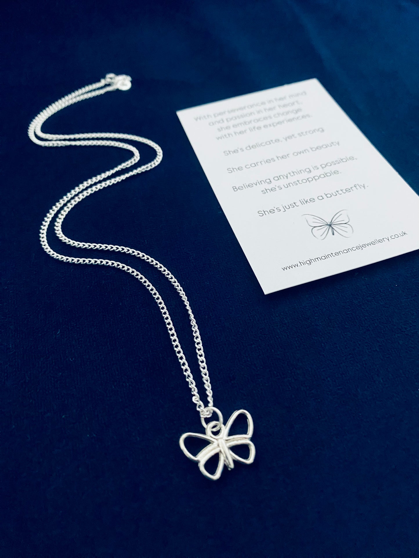 ‘She’s like a Butterfly’ - Sterling Silver Necklace