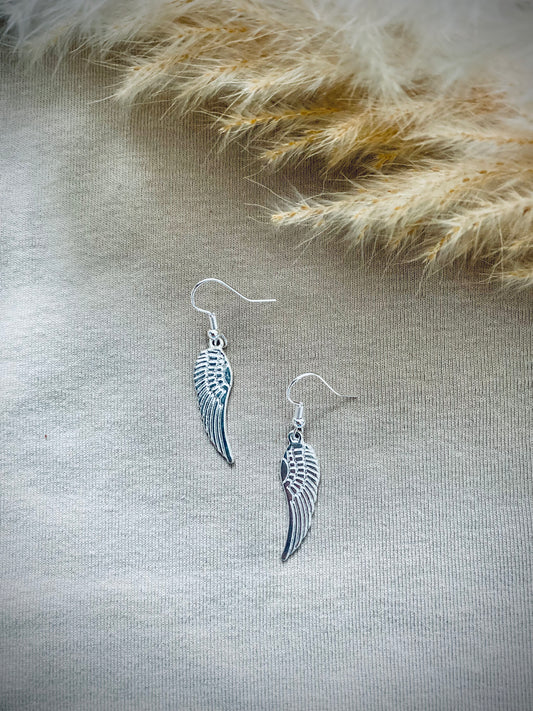 Angel Wing Charm Earrings