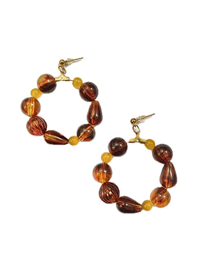 Amber Hoop Earrings