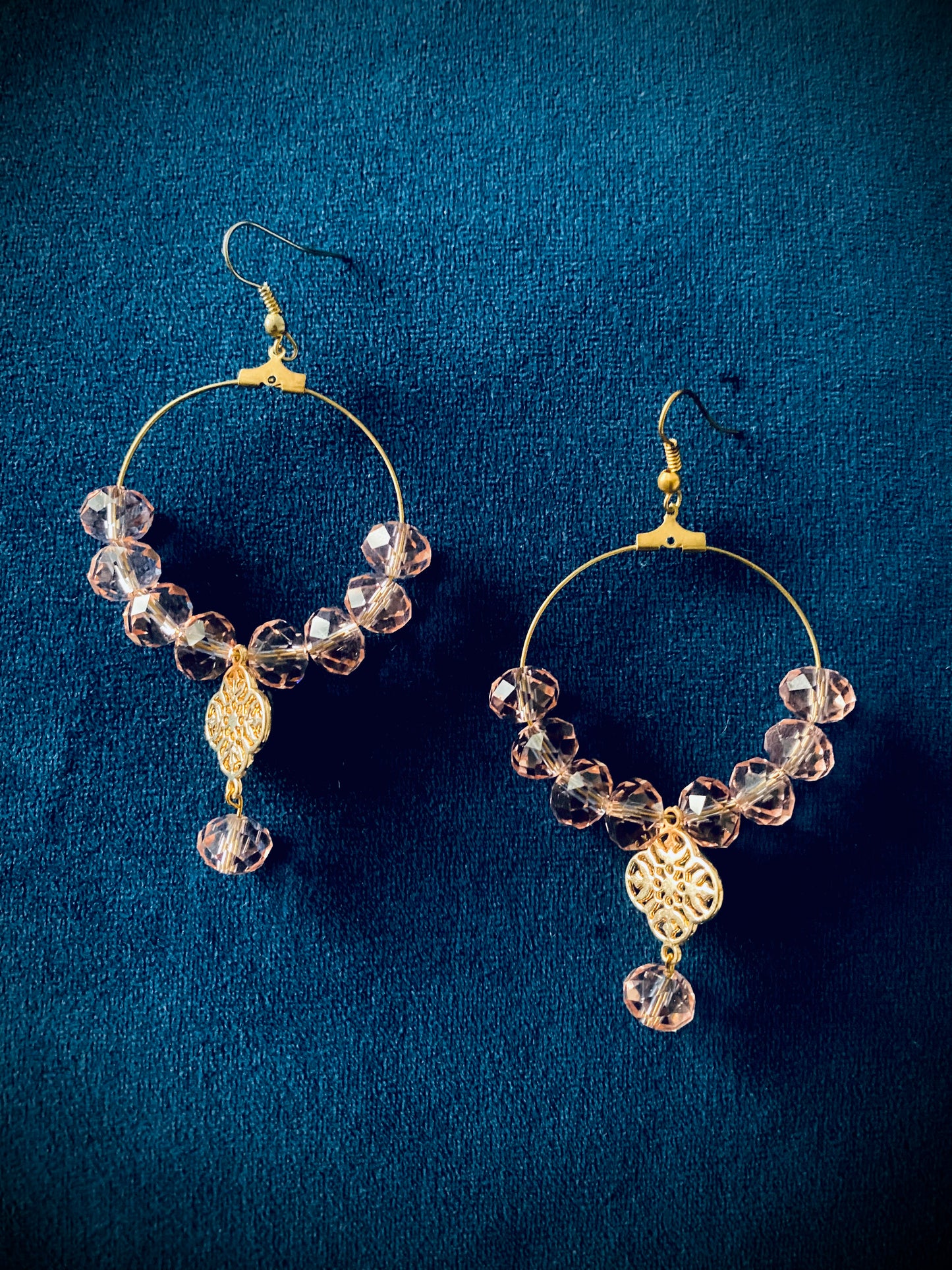 Blush Pink Hoop Earrings