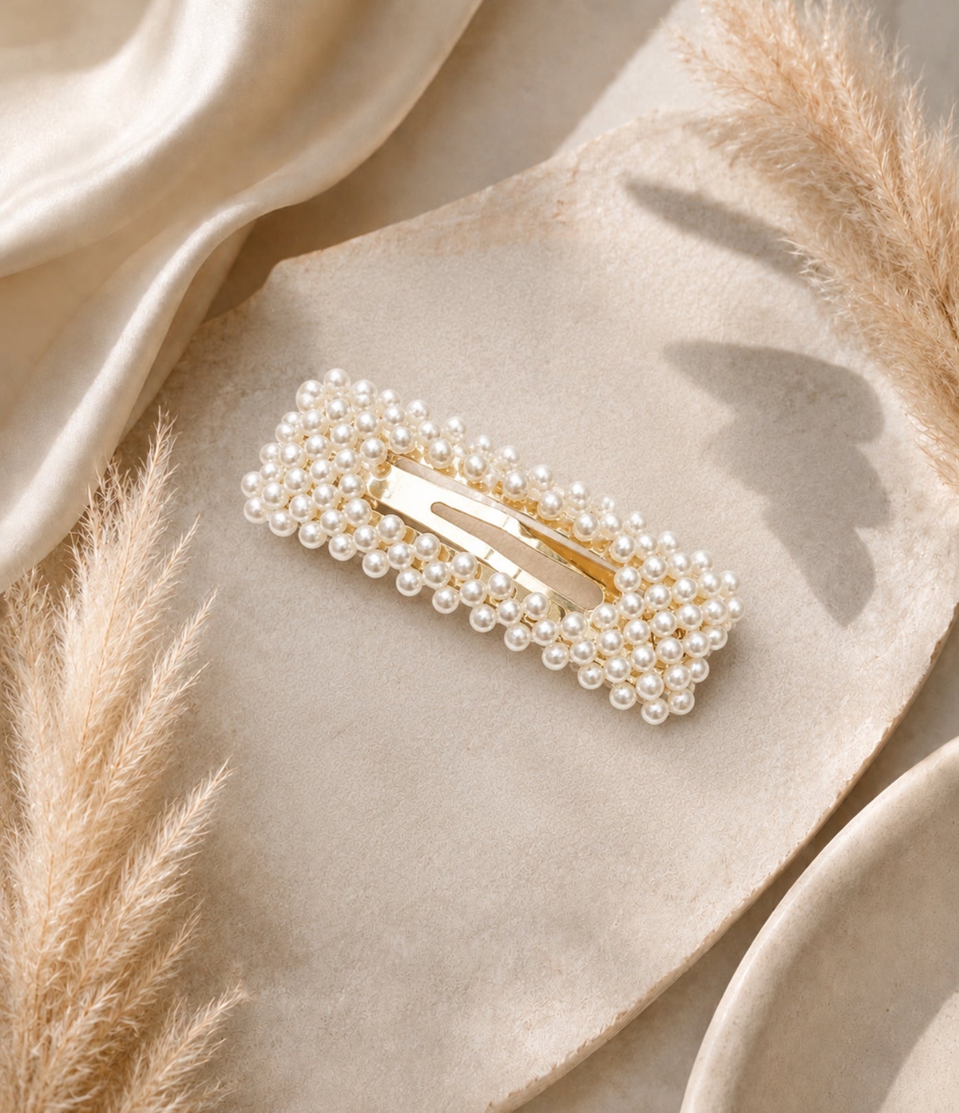 Pearl Rectangle Hair Clip - High Maintenance Jewellery