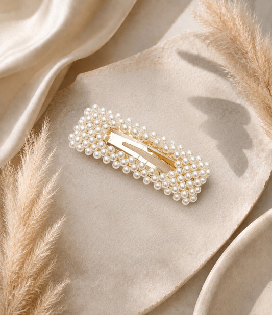 Pearl Rectangle Hair Clip - High Maintenance Jewellery