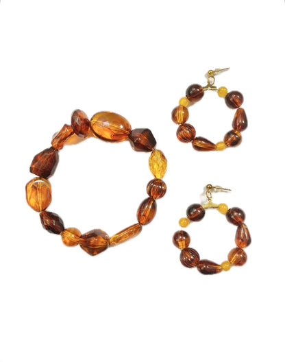 Amber Hoop Earrings