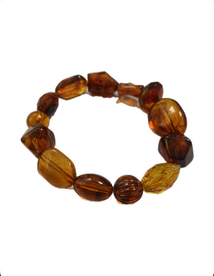 Amber Stone Beaded Bracelet