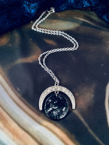 Moonlight Statement Silver Necklace