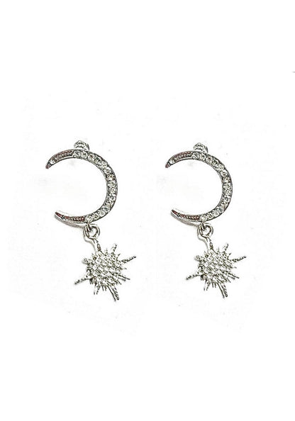 Moon & Star Sparkle Earrings - High Maintenance Jewellery