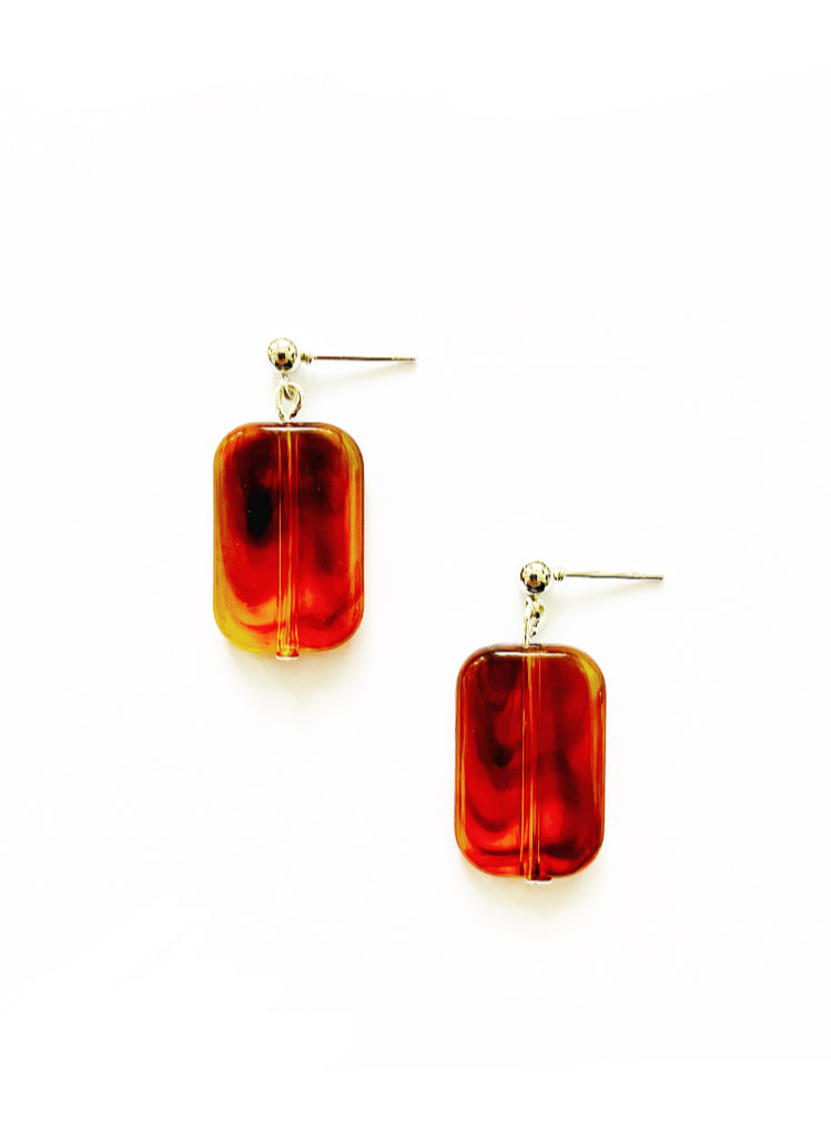 Amber Glow Drop Earrings