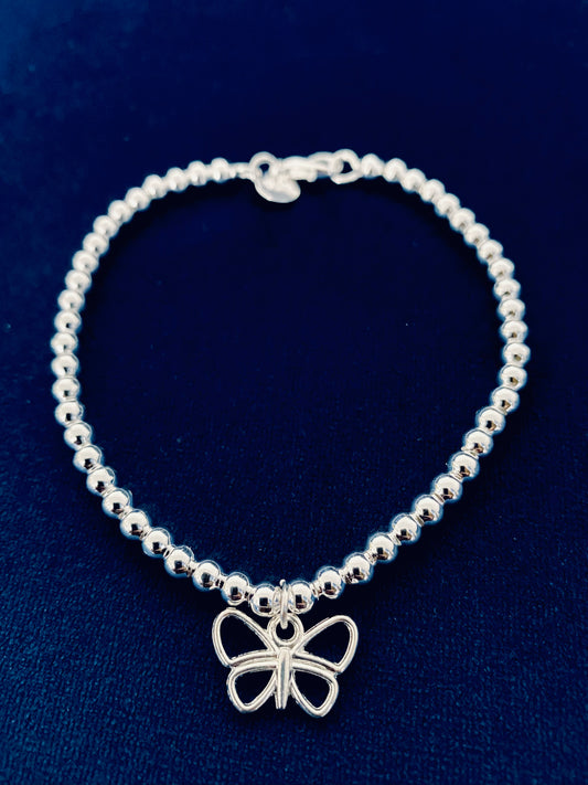 ‘She’s like a Butterfly’ - Sterling Silver Bracelet - High Maintenance Jewellery