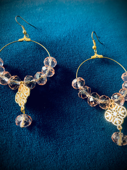 Blush Pink Hoop Earrings