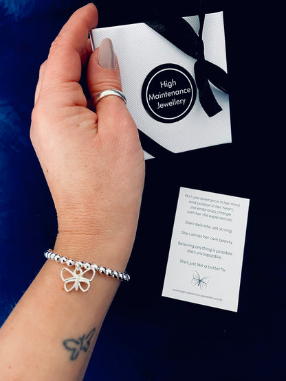 ‘She’s like a Butterfly’ - Sterling Silver Bracelet