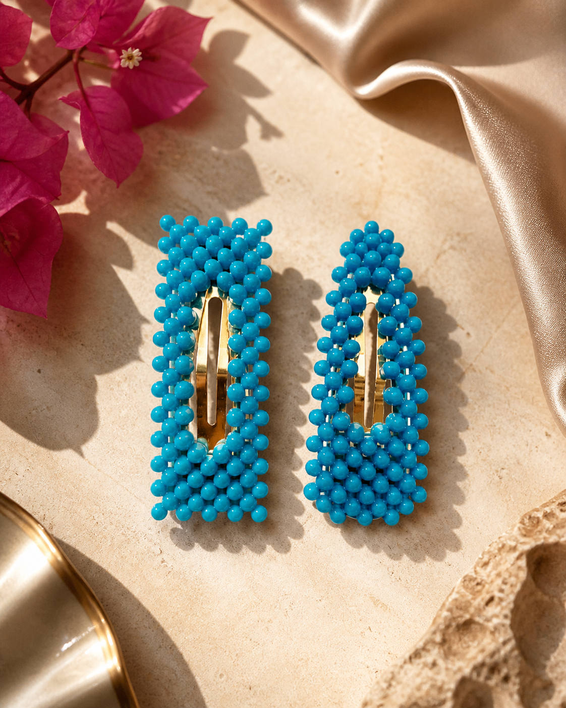 Bubble Blue Hair Clips Set - High Maintenance Jewellery