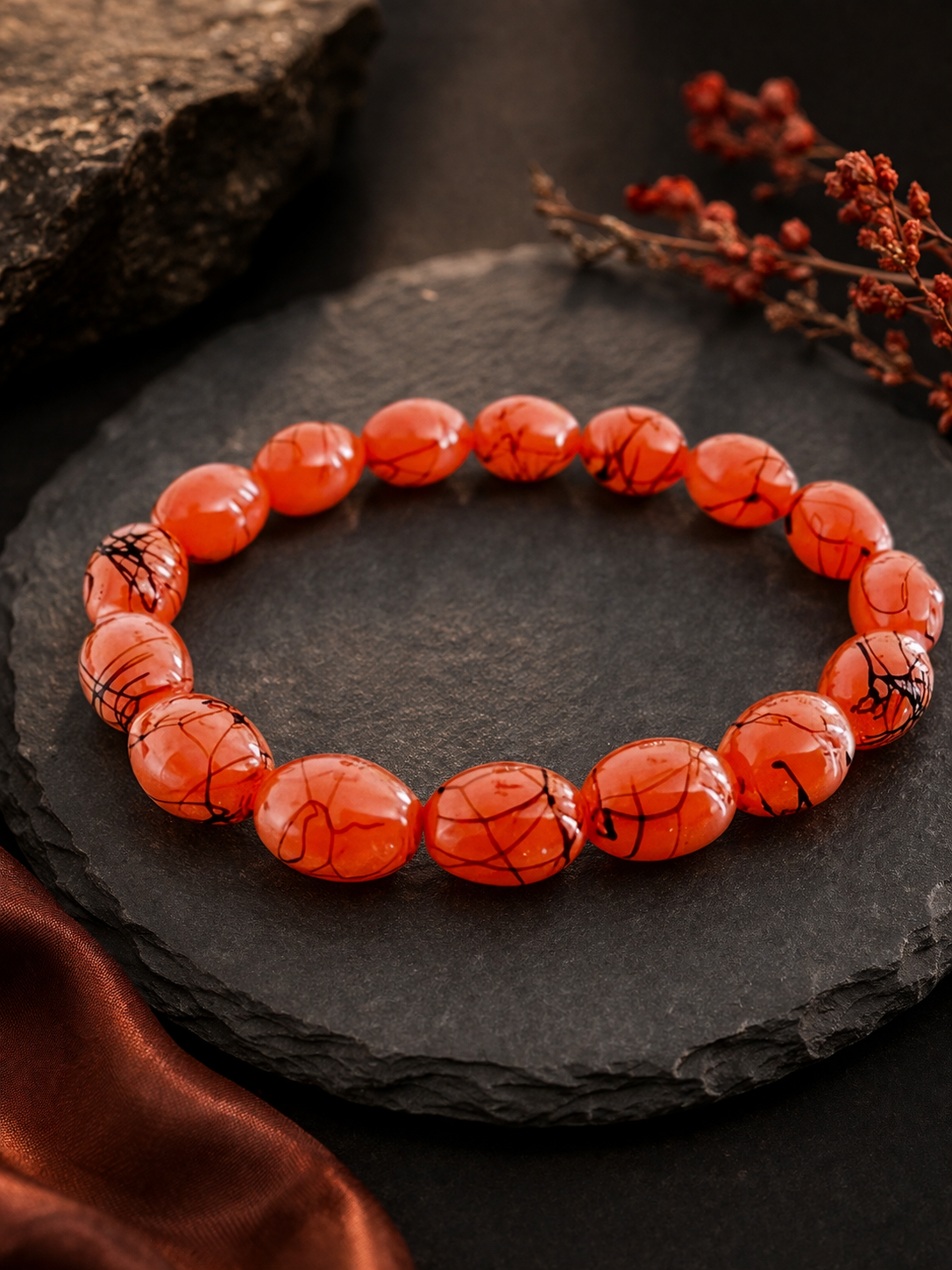 Red Etched Bracelet - High Maintenance Jewellery