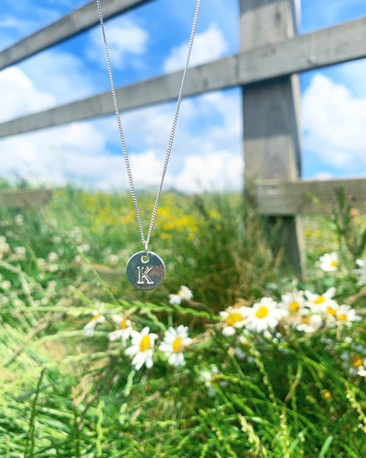 Personal Disc Pendant Sterling Silver Necklace - High Maintenance Jewellery